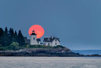 Indian Island Light moonrise